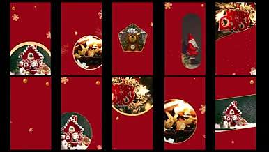 红金色喜庆圣诞节海报邀请函竖版AE模板视频的预览图